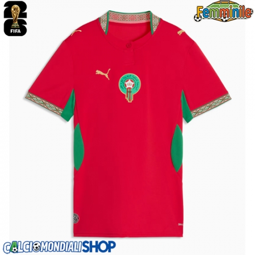 Maglie da calcio Marocco Prima Maglia Femminile Mondiali 2026  Manica Corta